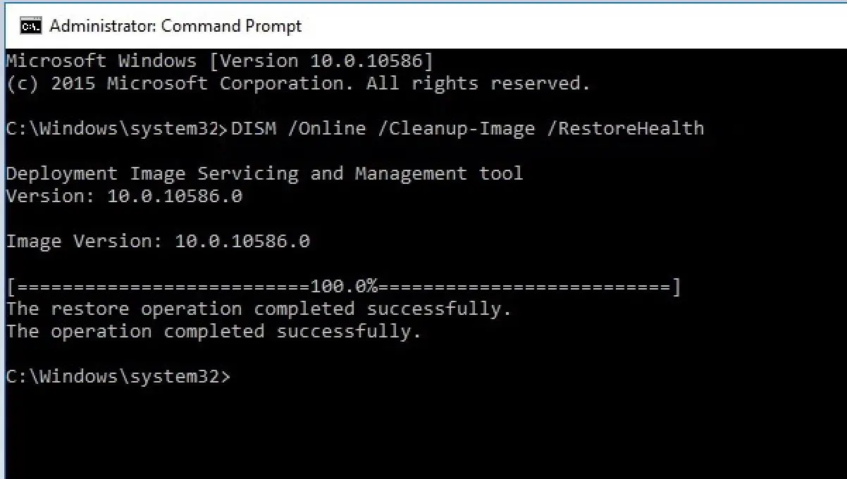 DISM Restore Health command
