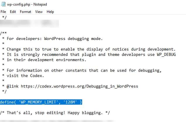 Increase PHP Memory Limit in WordPress