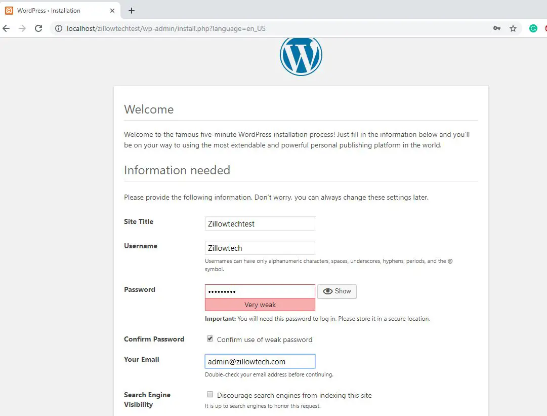 configure details