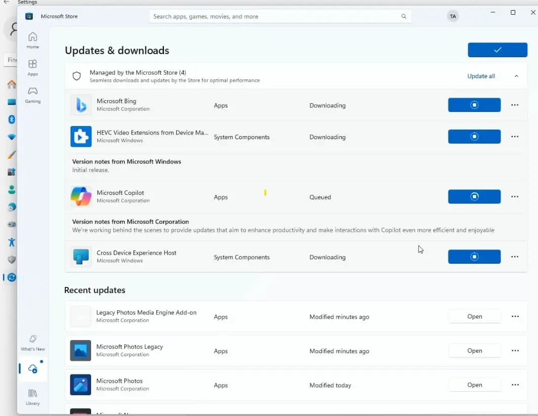 Update the Photos App