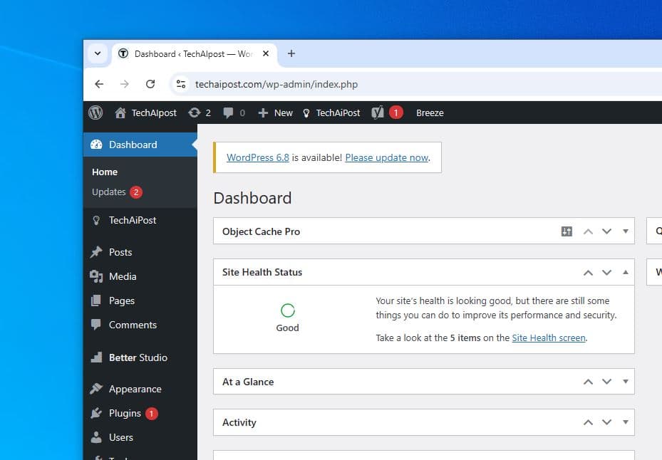 Update WordPress 6.8