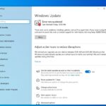 windows 10 update install error