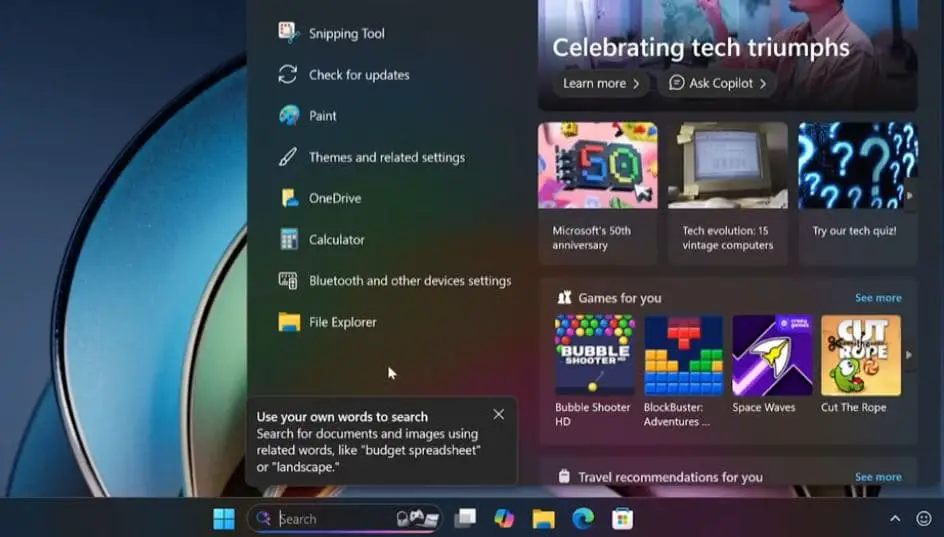 windows semantic search