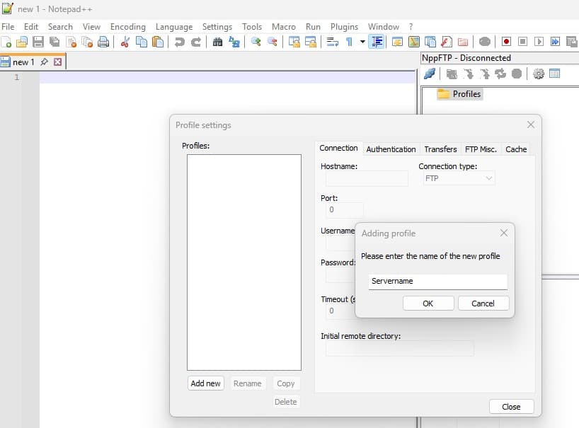 Create a New Profile