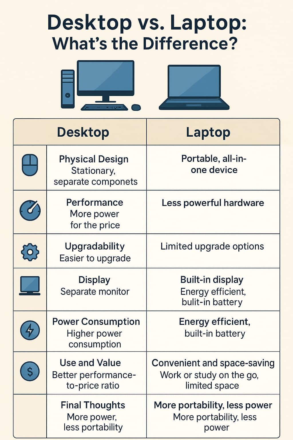 Desktop Computer vs. Laptop