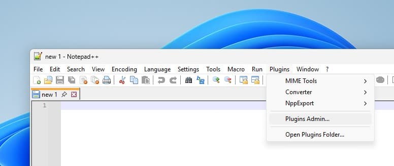 Notepad++ plugin admin