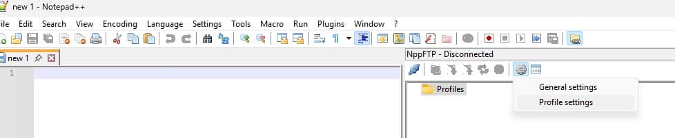 Open Profile Settings